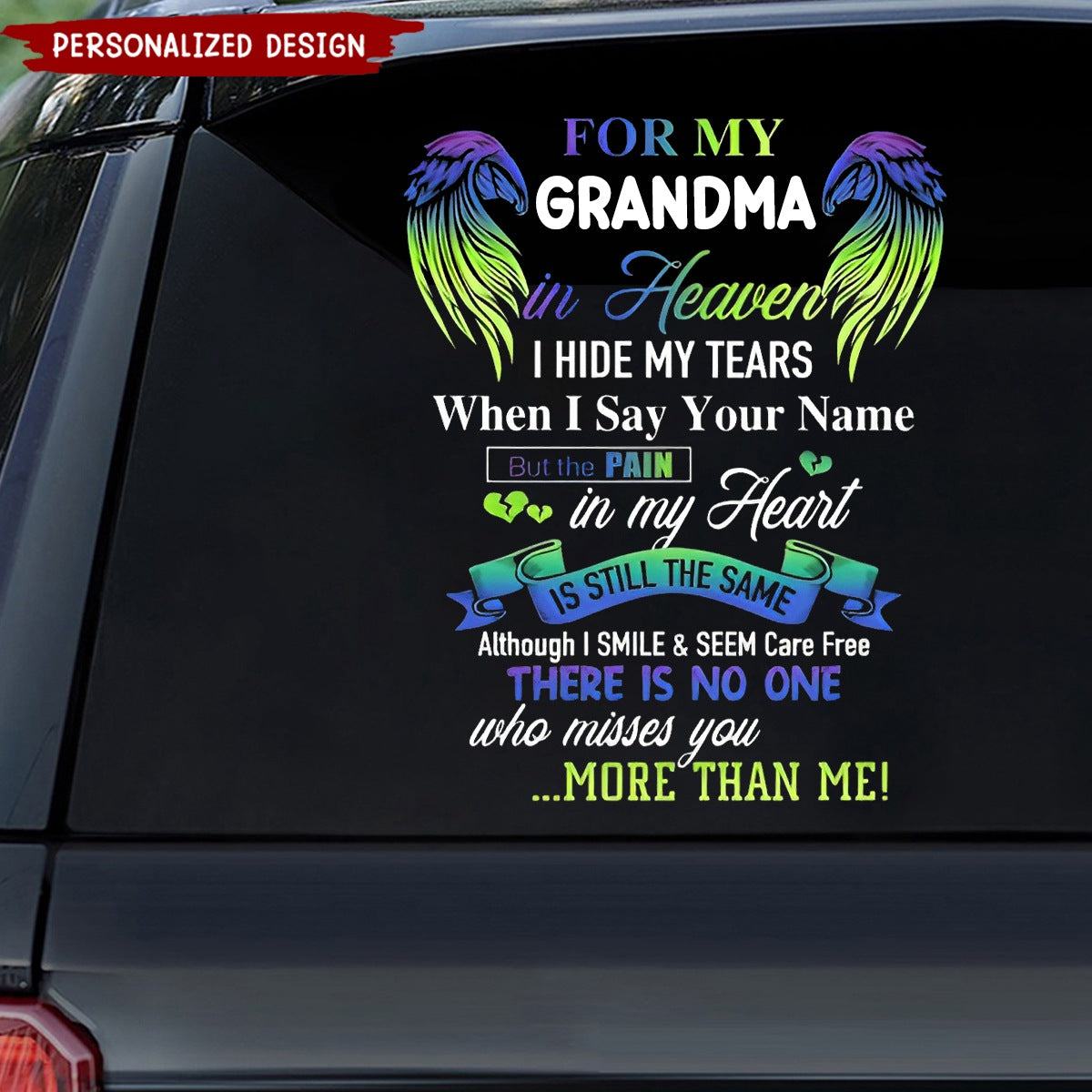 For my mom/Dad in heaven - Thank you for the memories Personalized Sticker/Decal - Memorial Gift Idea For Family Member