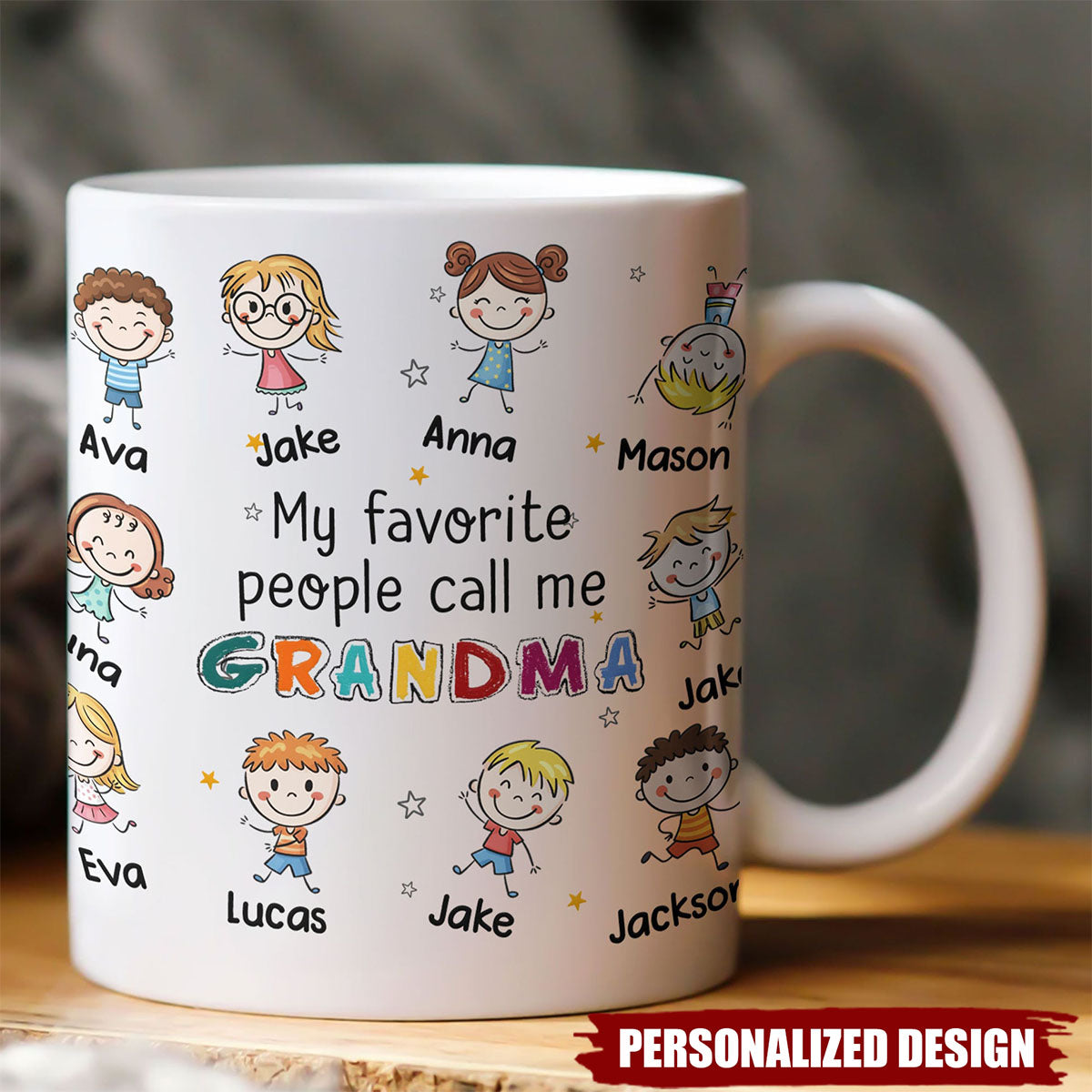 Personalized My Favorite People Call Me Grandma/Mom Mug