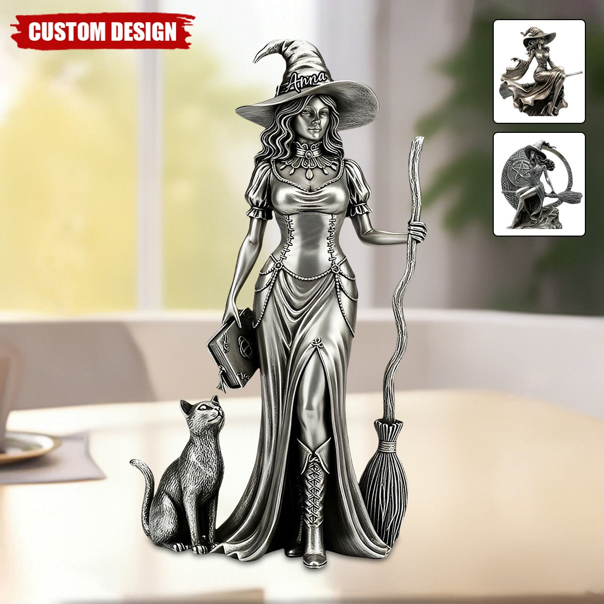 Graceful Witch - Personalized Witch Custom Shaped Acrylic Plaque