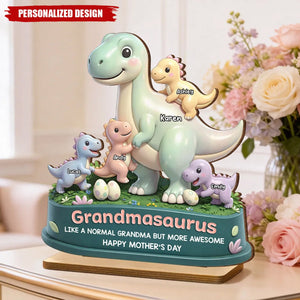 Personalized Mamasaurus Awesome Wooden Plaque-Sentimental Mother's Day Gift