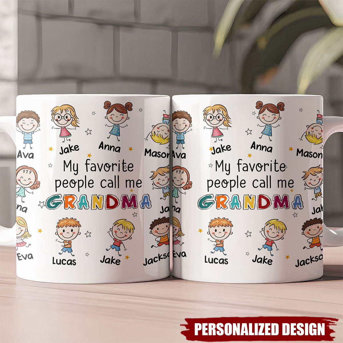 Personalized My Favorite People Call Me Grandma/Mom Mug