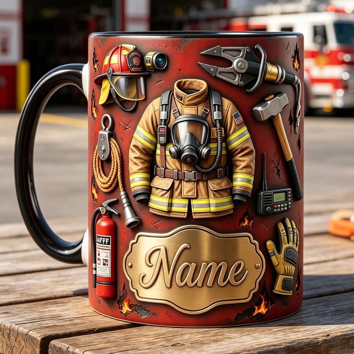 Personalized Firefighter Mug