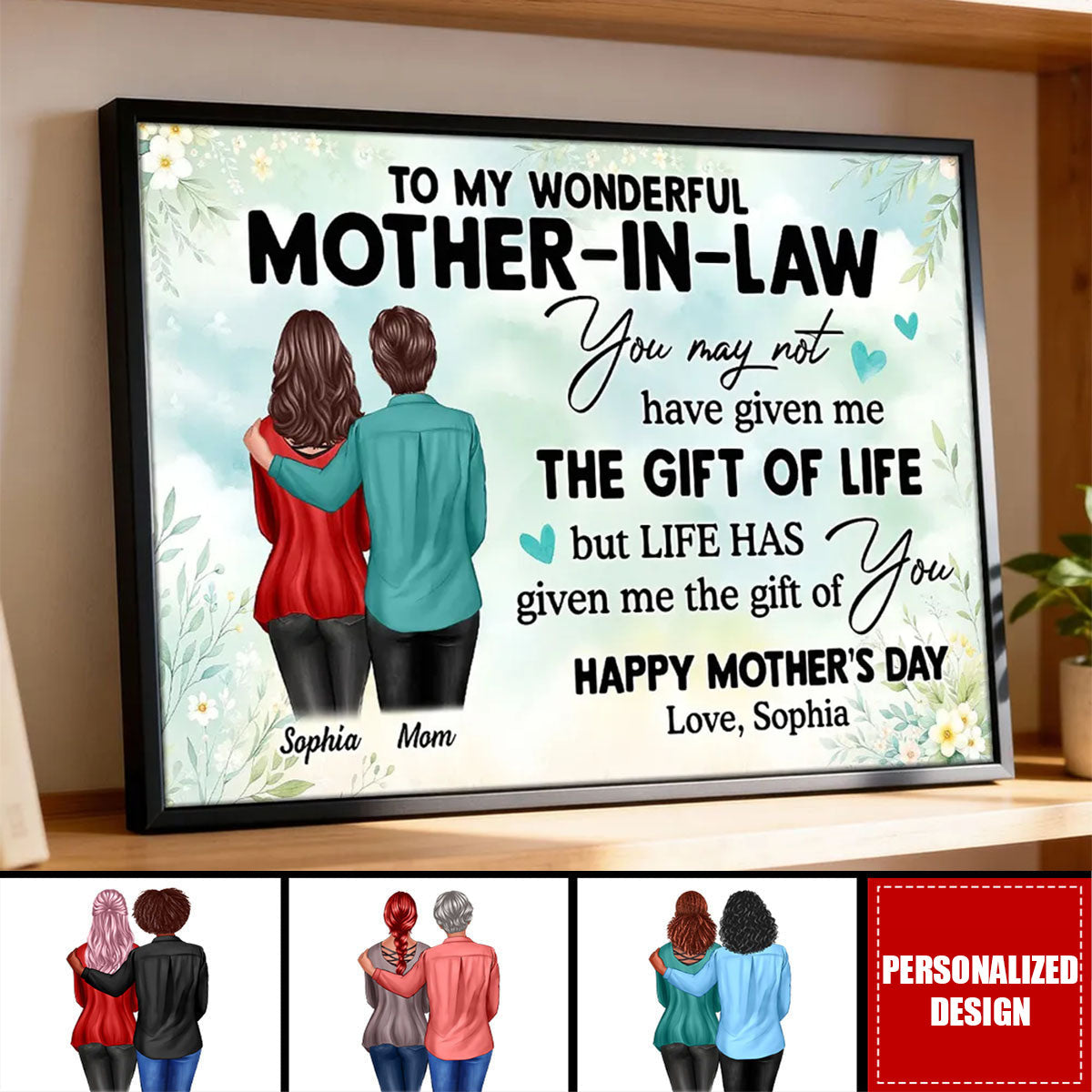 To My Mother-In-Law Happy Mother's Day-Personalized Poster