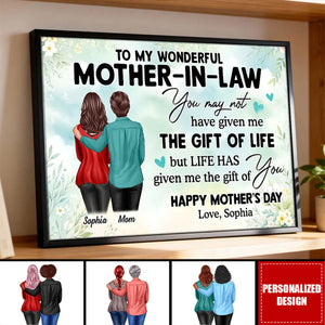 To My Mother-In-Law Happy Mother's Day-Personalized Poster