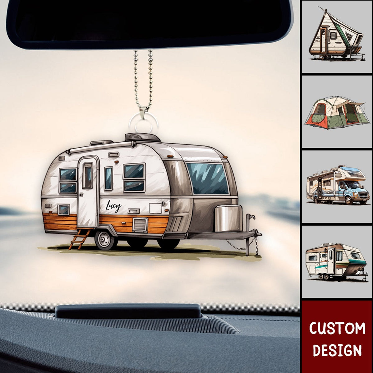 Personalized Acrylic Hanging Ornament For Camping Lovers