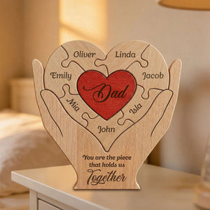 Mother's Day Gifts, Mom, Mother You Are The Piece That Hold Us Together - Personalized Wooden Family Puzzle