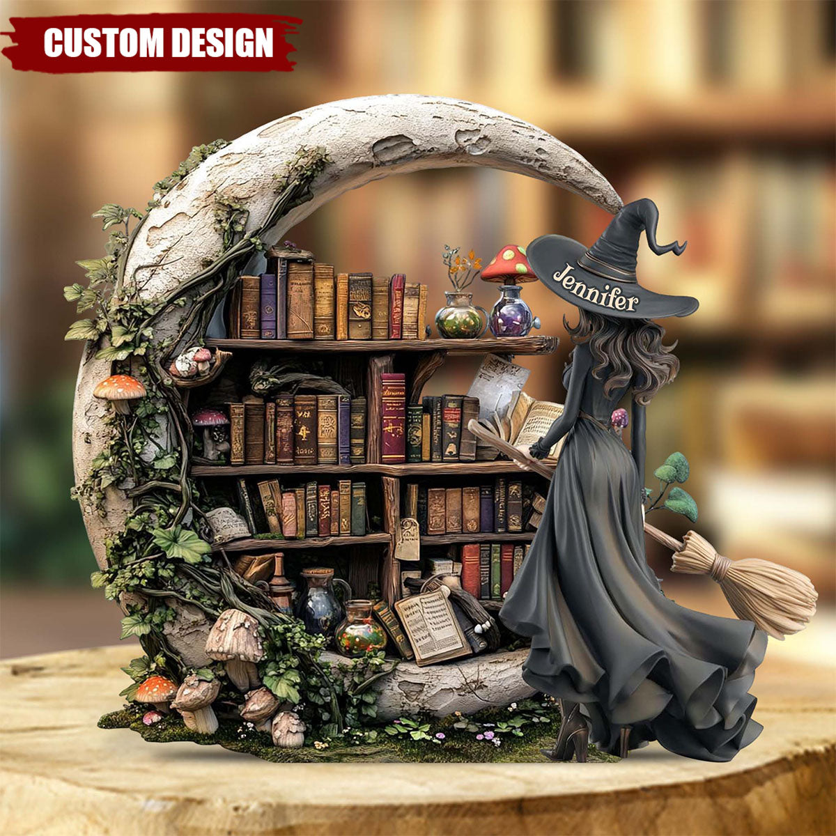 Beautiful Witch - Personalized Witch Custom Shaped Acrylic Plaque