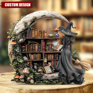 Beautiful Witch - Personalized Witch Custom Shaped Acrylic Plaque