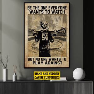Personalized Lacrosse Player Poster - Gift For Lacrosse Lovers