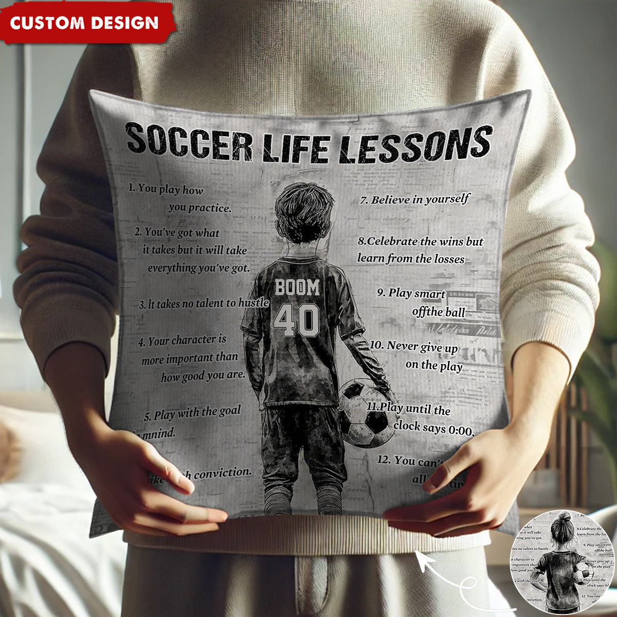 Personalized Soccer Pillowcase For Kids -Gift For Young Soccer Fans