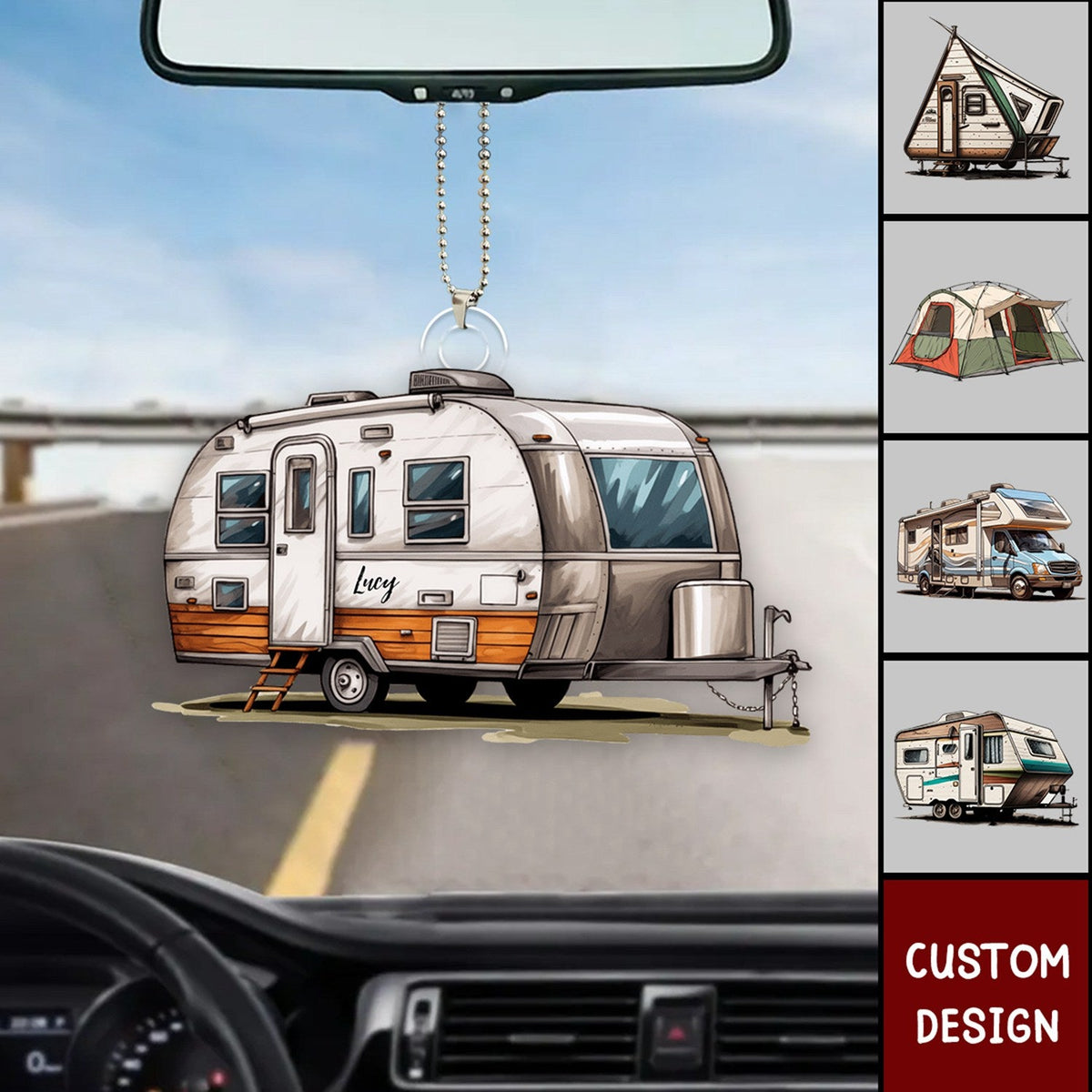 Personalized Acrylic Hanging Ornament For Camping Lovers