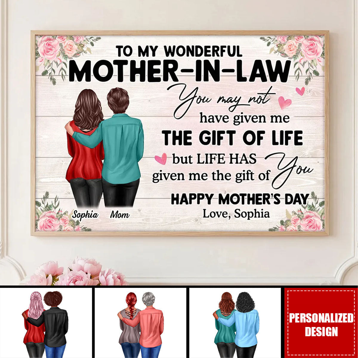 To My Mother-In-Law Happy Mother's Day-Personalized Poster