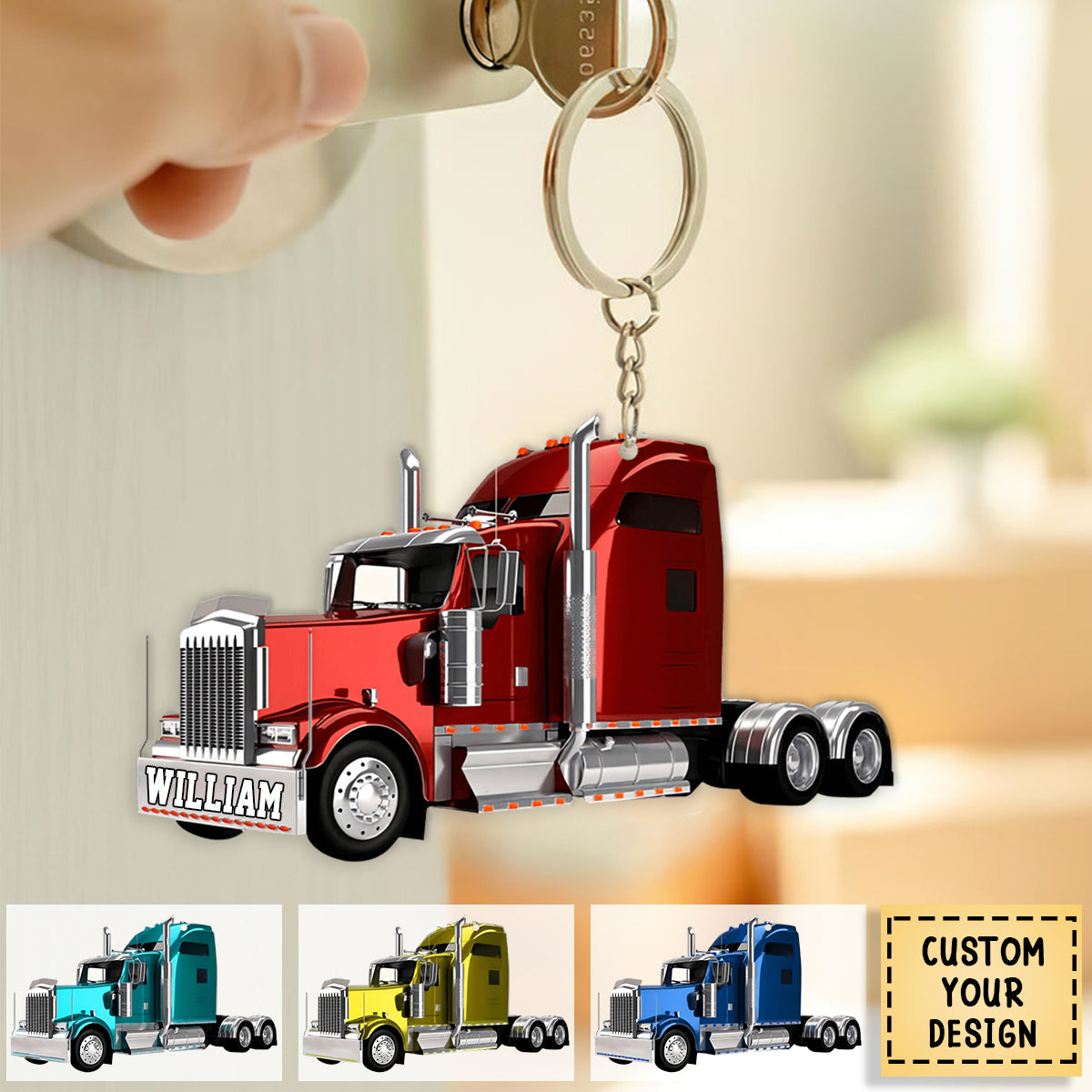 Luxury Truck Personalized Gift / Custom Trucker Ornament - Keychain