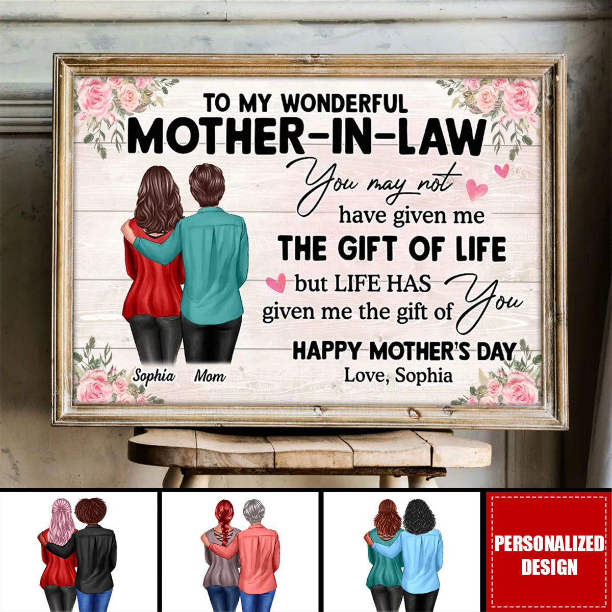 To My Mother-In-Law Happy Mother's Day-Personalized Poster