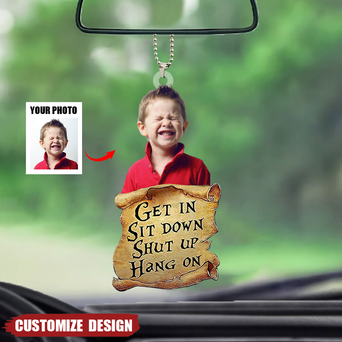 Get In Personalized Car Ornament Gift - Gift For Family Or Friend Lovers