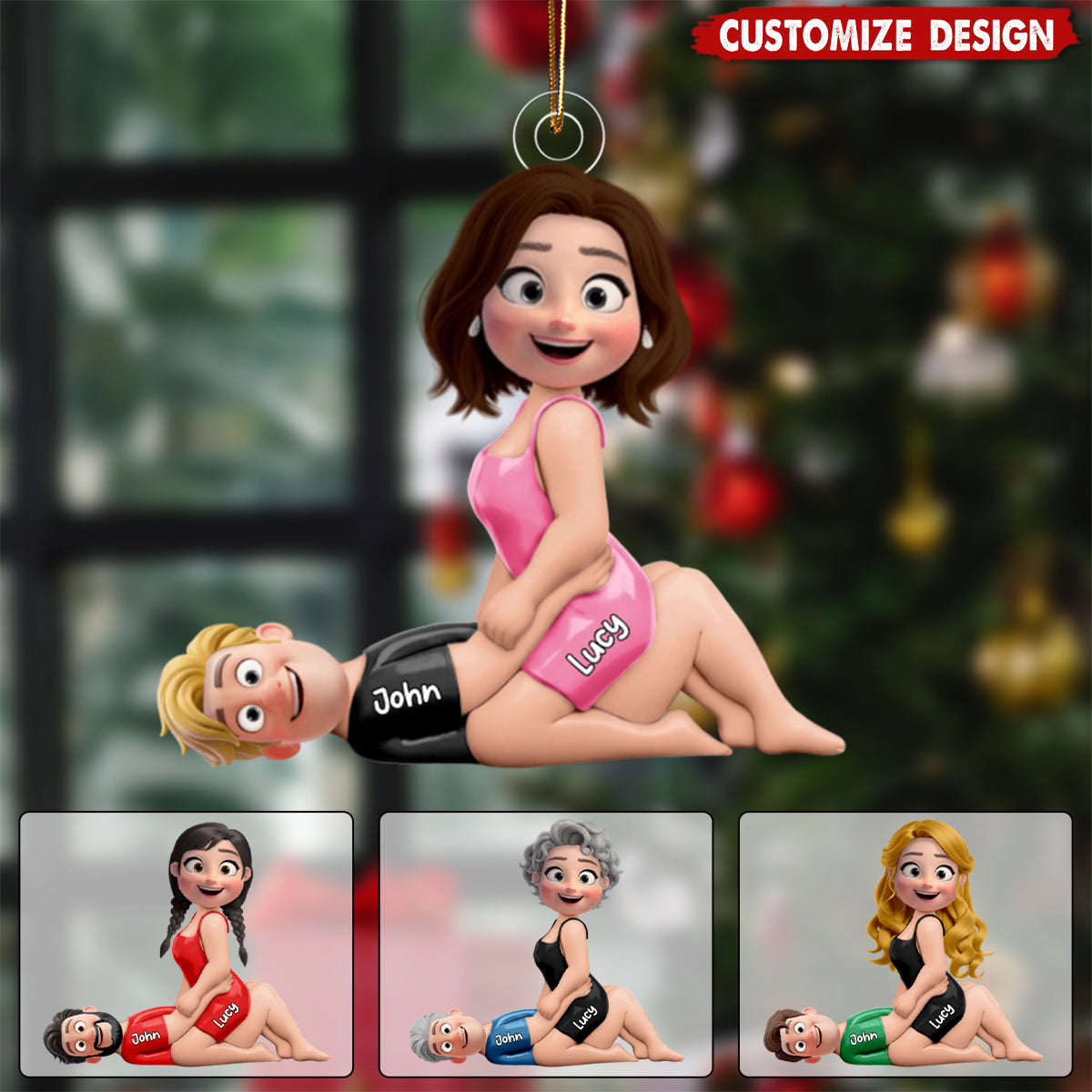 Personalized Naughty Couple Ornament