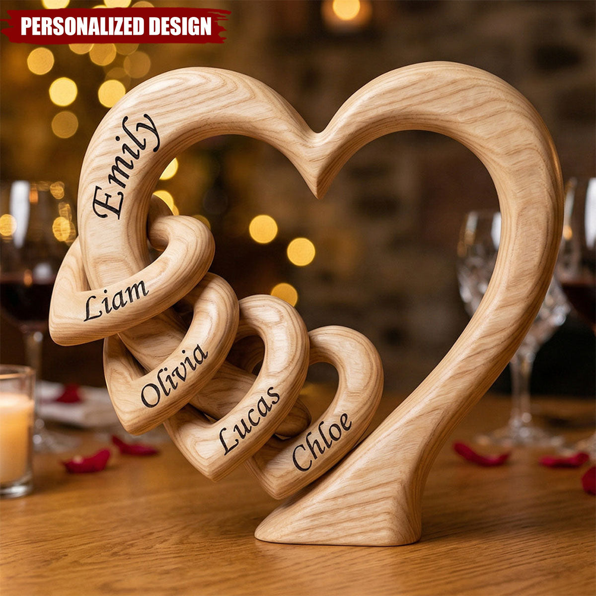 Personalized Family Heart Acrylic Plaque-Gifts For Mother's Day