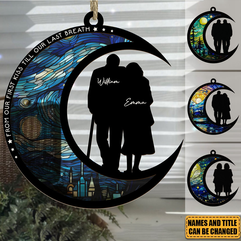 From Our First Kiss Till Our Last Breath - Personalized Suncatcher Ornament