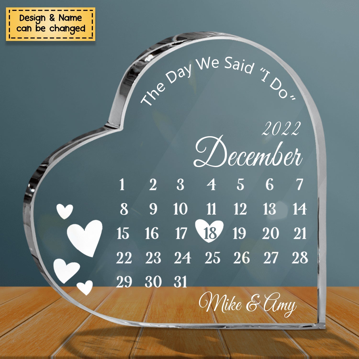 When Our Story Began - Personalized Heart Shaped Acrylic Plaque - Gift ...
