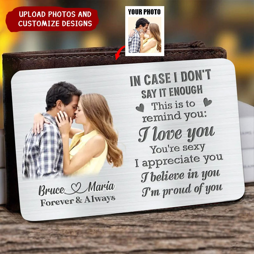 Personalized Couple Aluminum Wallet Insert Card-Gift Idea For Him/ Her/ Couple