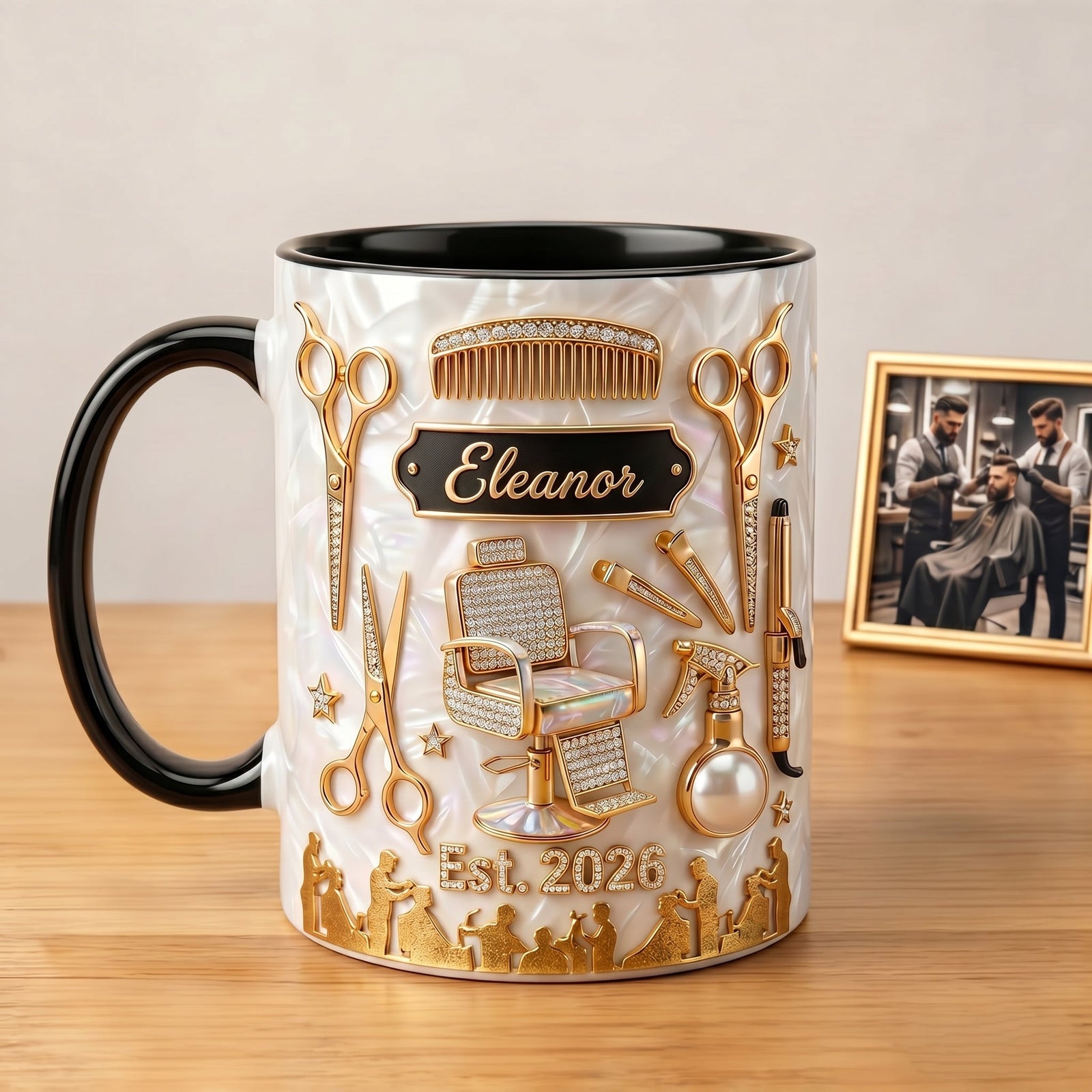 Personalized Hairstylist Mug, Custom Name Hairdresser Coffee  Mug