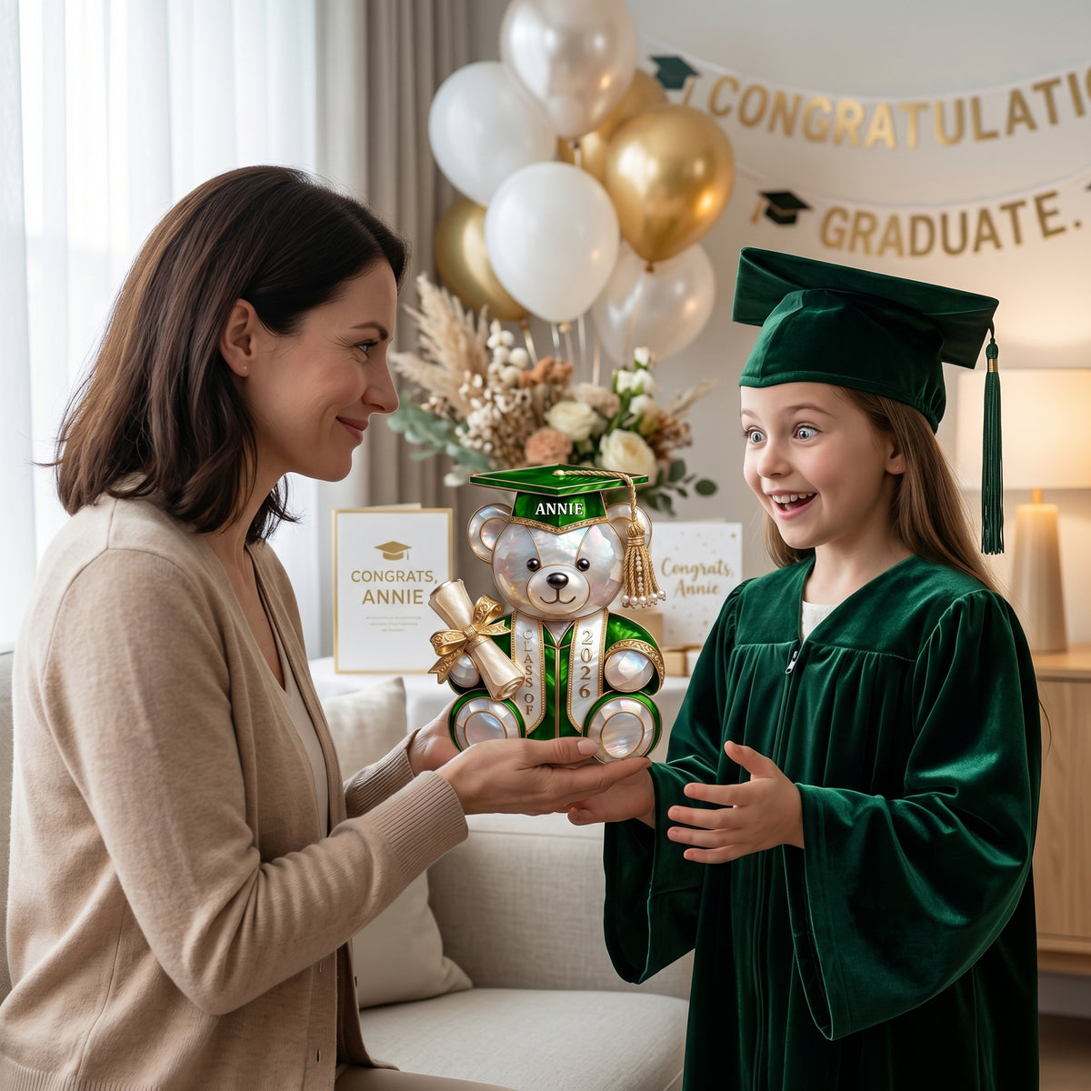 Personalized Class Of Graduation Bear Acrylic Plaque