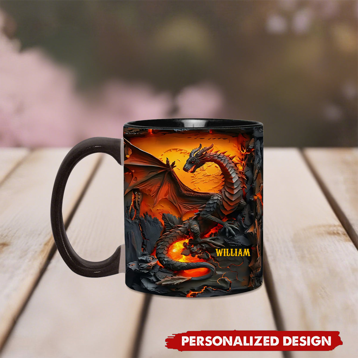Love Dragons - Personalized Dragon Accent Mug