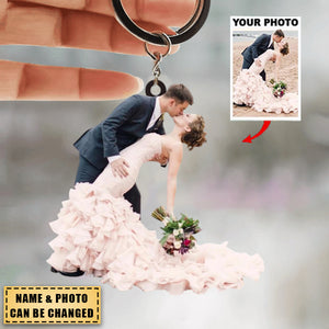 Personalized Couple/Marriage Upload Photo Acrylic Keychain
