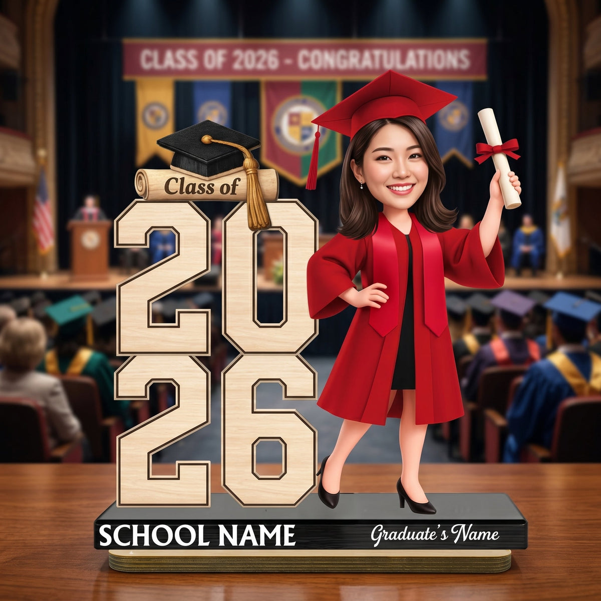 Class Of 2026 2027 Senior - Personalized Wooden Plaque - Graduation Gift For Graduates