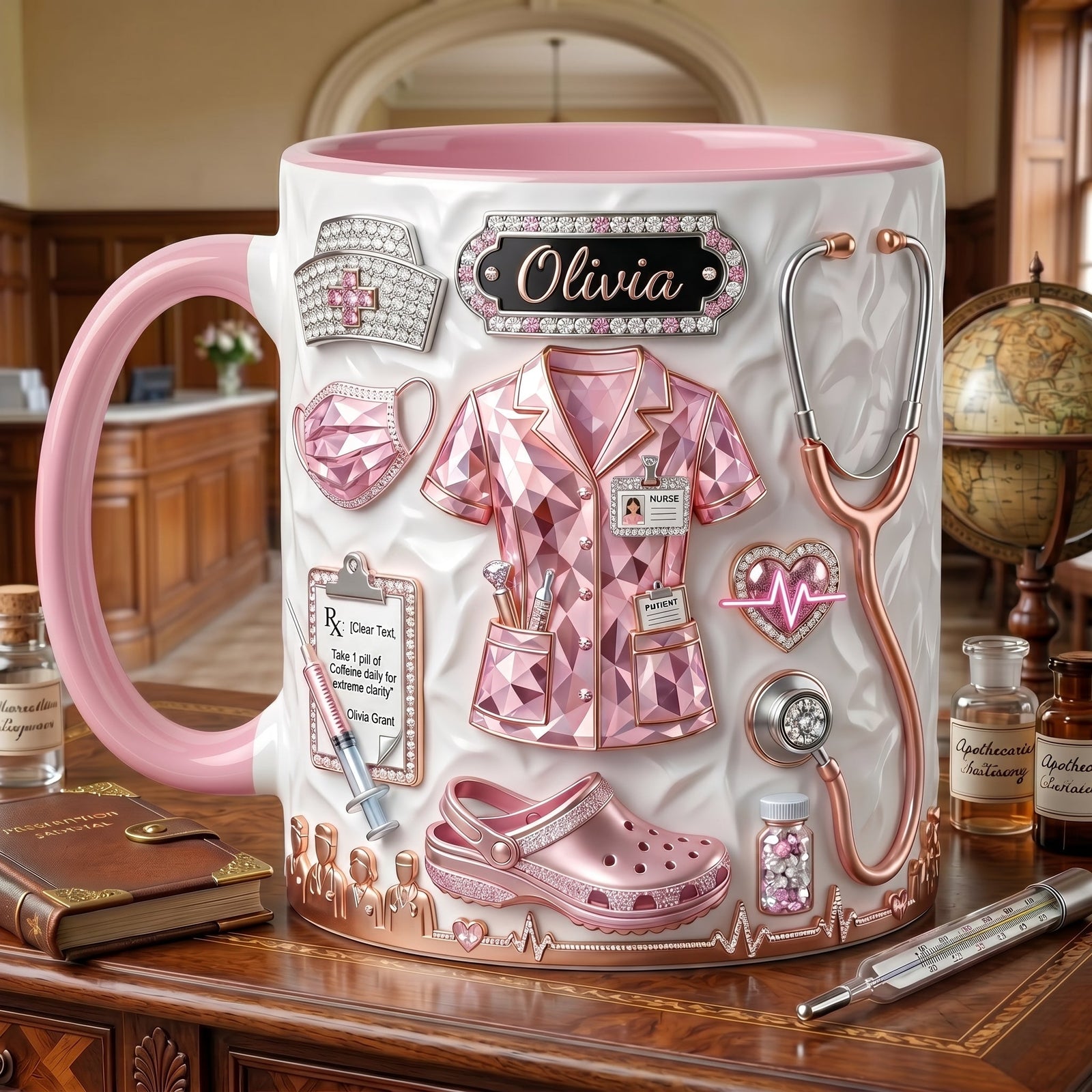Personalized Nurse Themed Mug  - Gift For Nurses & Healthcare Workers