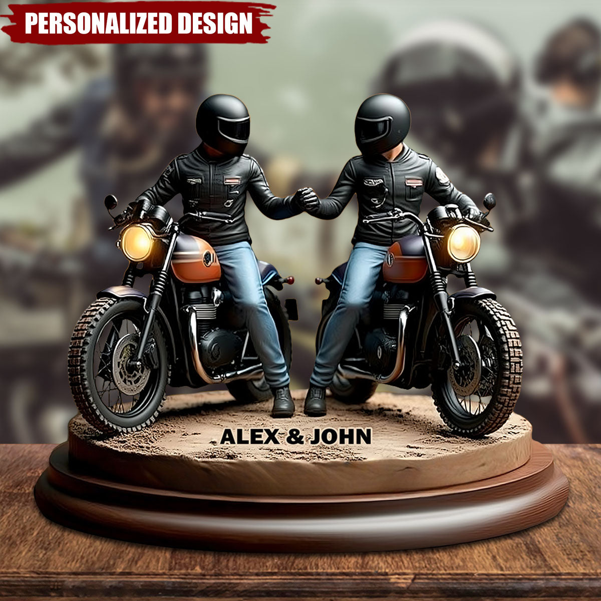 Biker Brothers/Dad&Kids-Personalized Acrylic Plaque