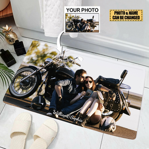 Personalized Photo Doormat-Gift For Motorcycle Lovers