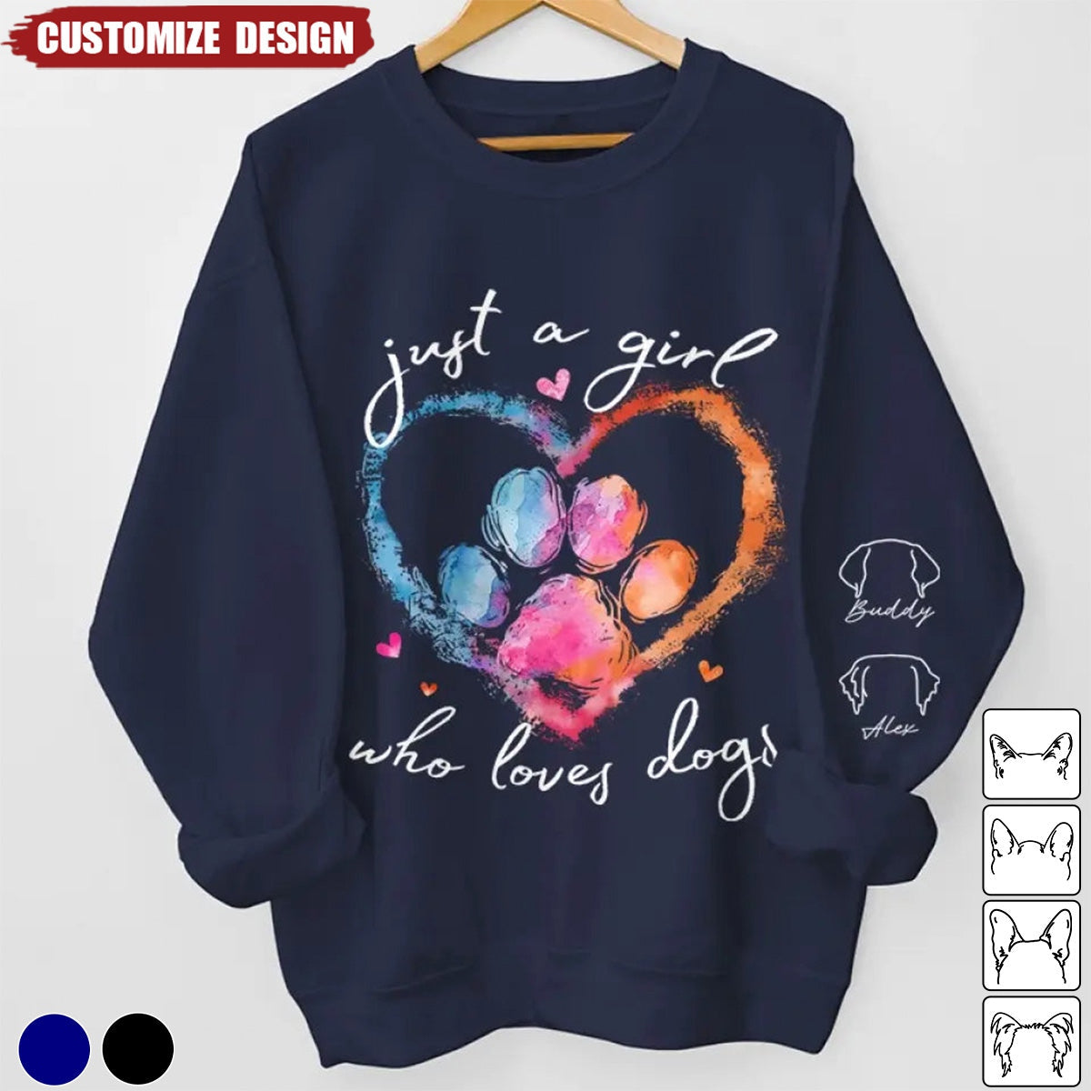 Love Has Four Paws - Dog & Cat Personalized Custom Unisex Sweatshirt With Design On Sleeve - Gift For Pet Owners, Pet Lovers