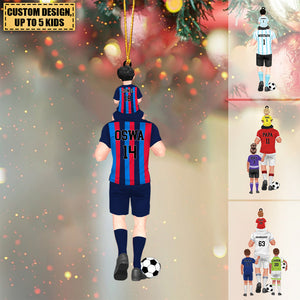 Personalized Soccer Dad/Grandpa & Kids Christmas Ornament