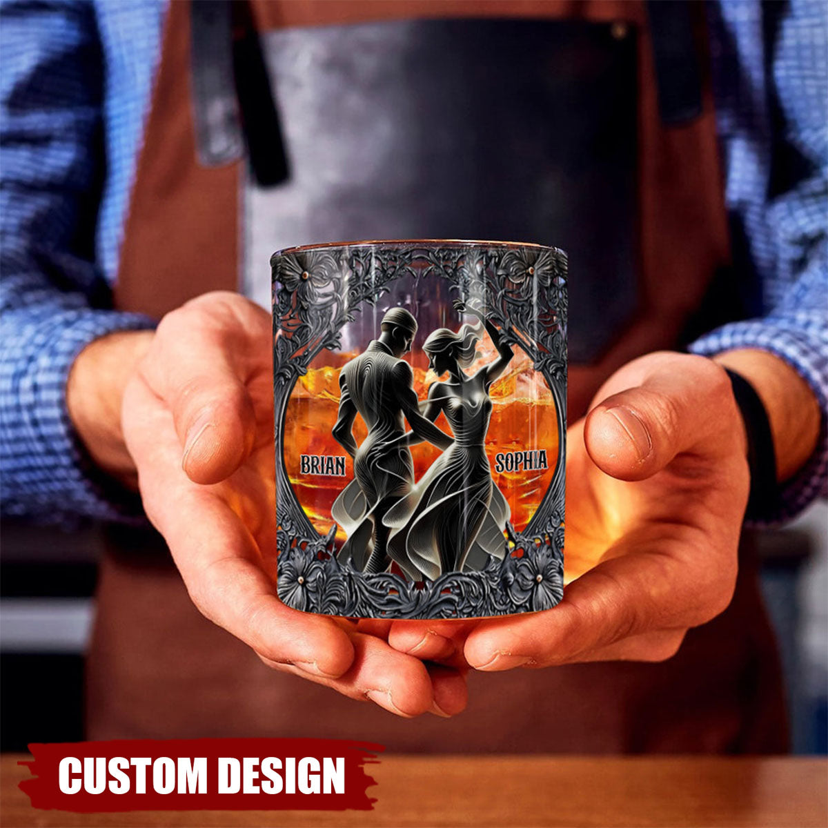 You & Me - Personalized Couple Whiskey Glass