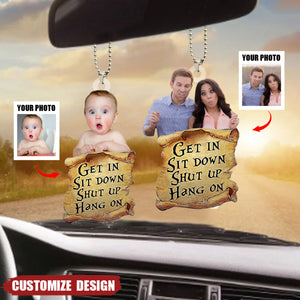 Get In Personalized Car Ornament Gift - Gift For Family Or Friend Lovers
