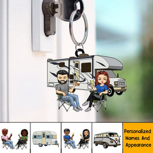 Camping Couple - Personalized Acrylic Keychain