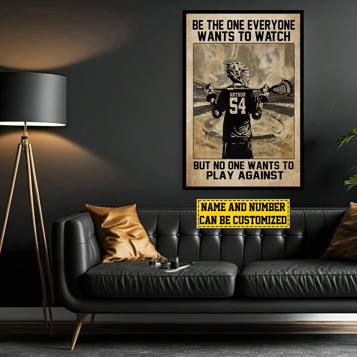 Personalized Lacrosse Player Poster - Gift For Lacrosse Lovers