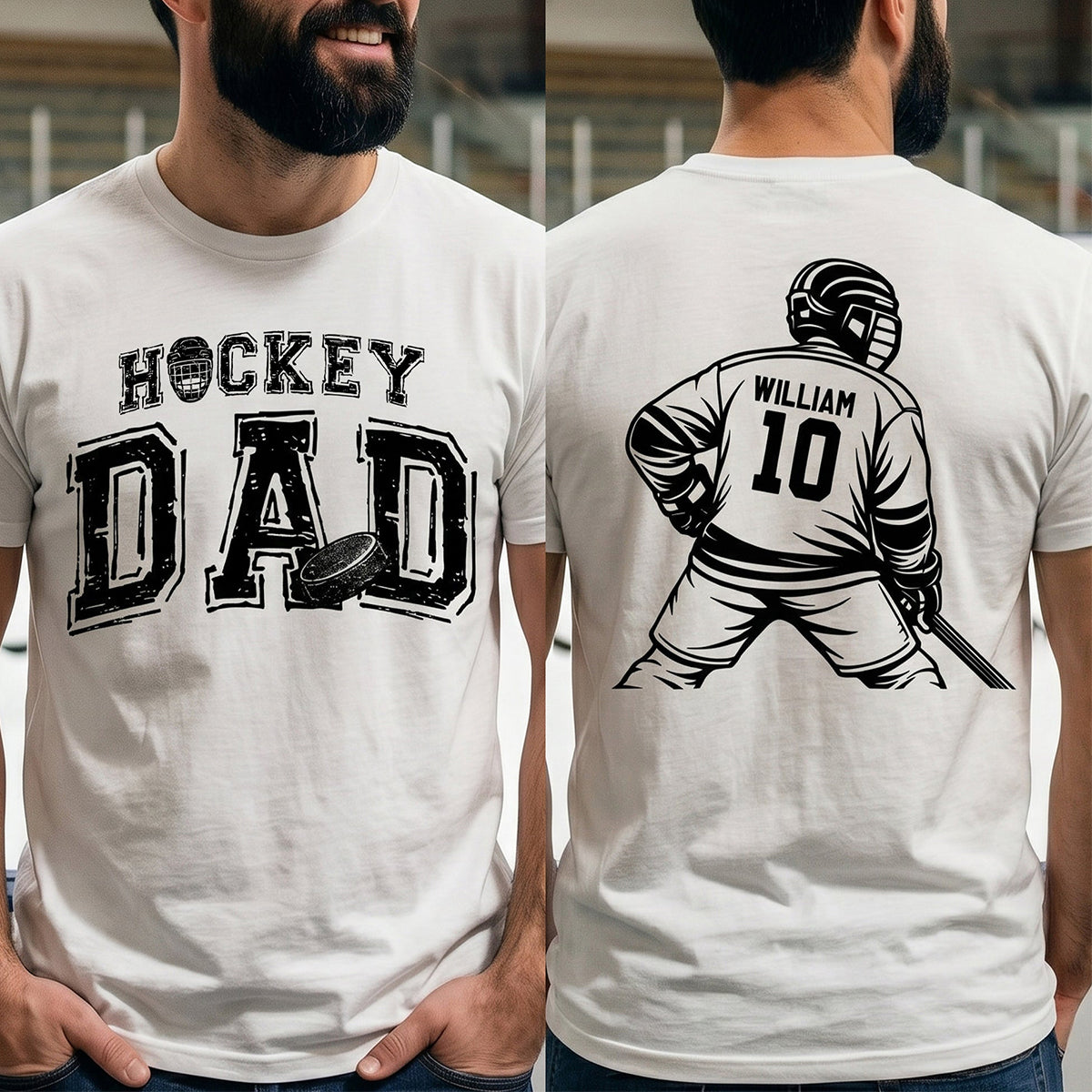 Hockey Dad, Daddy, Grandpa - Personalized Shirt, Father's Day Gifts