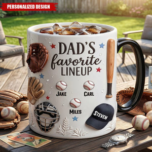 Personalized Baseball Dad Coffee Mug-Gifts For Dad