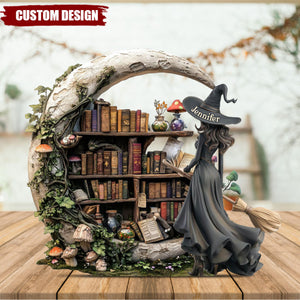 Beautiful Witch - Personalized Witch Custom Shaped Acrylic Plaque