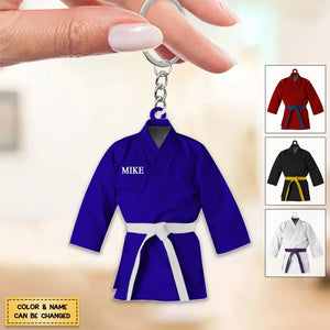 Personalized Karate Uniform Acrylic Keychain