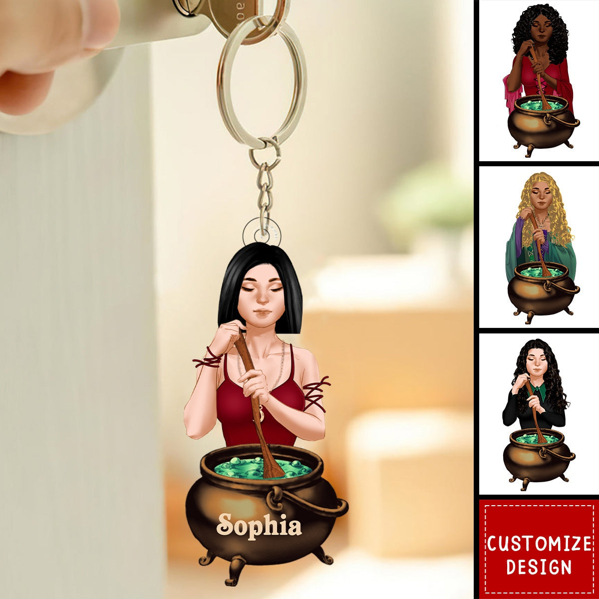 Personalized Witchy/Wizard Acrylic Keychain