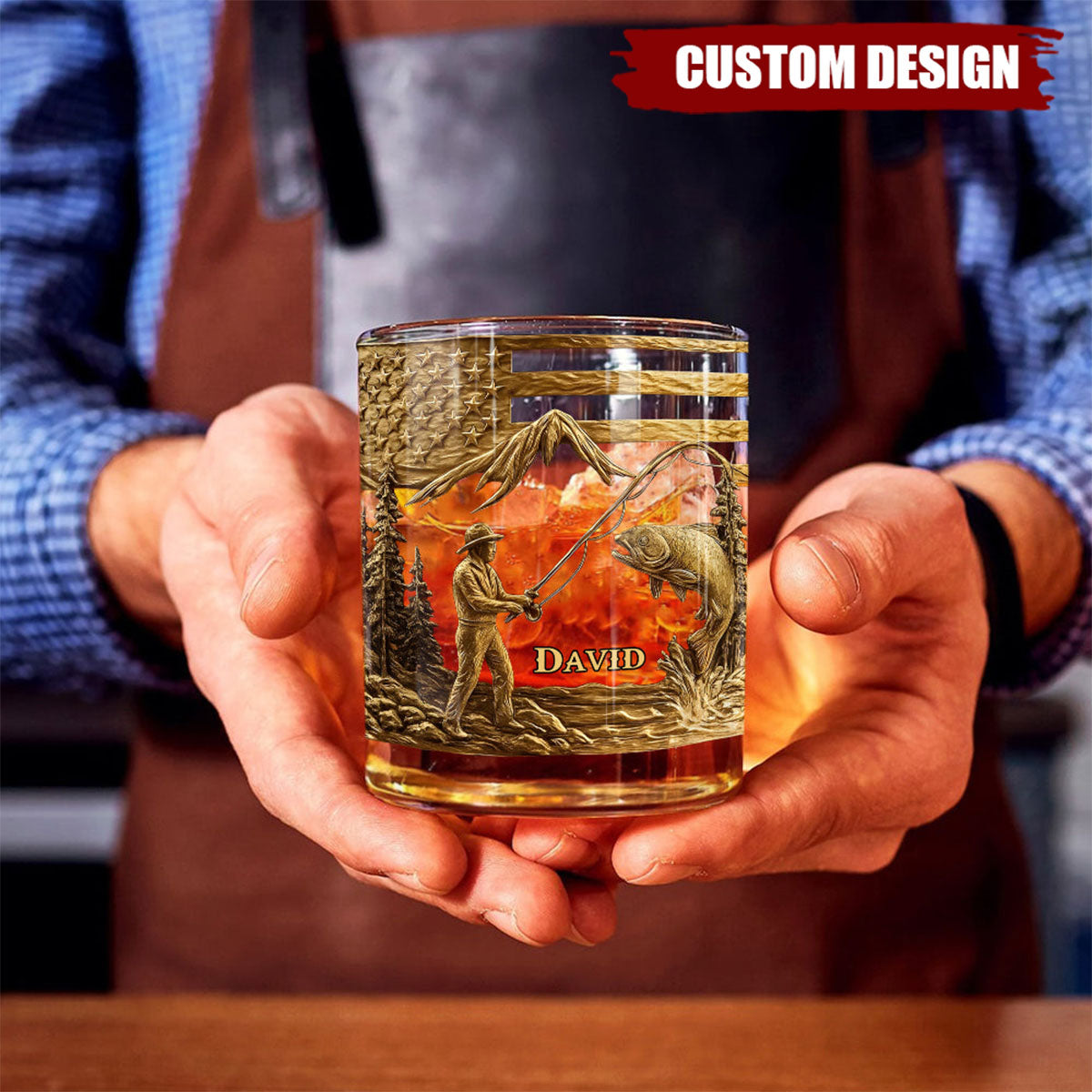 Fishing For Life - Personalized Fishing Whiskey Glass