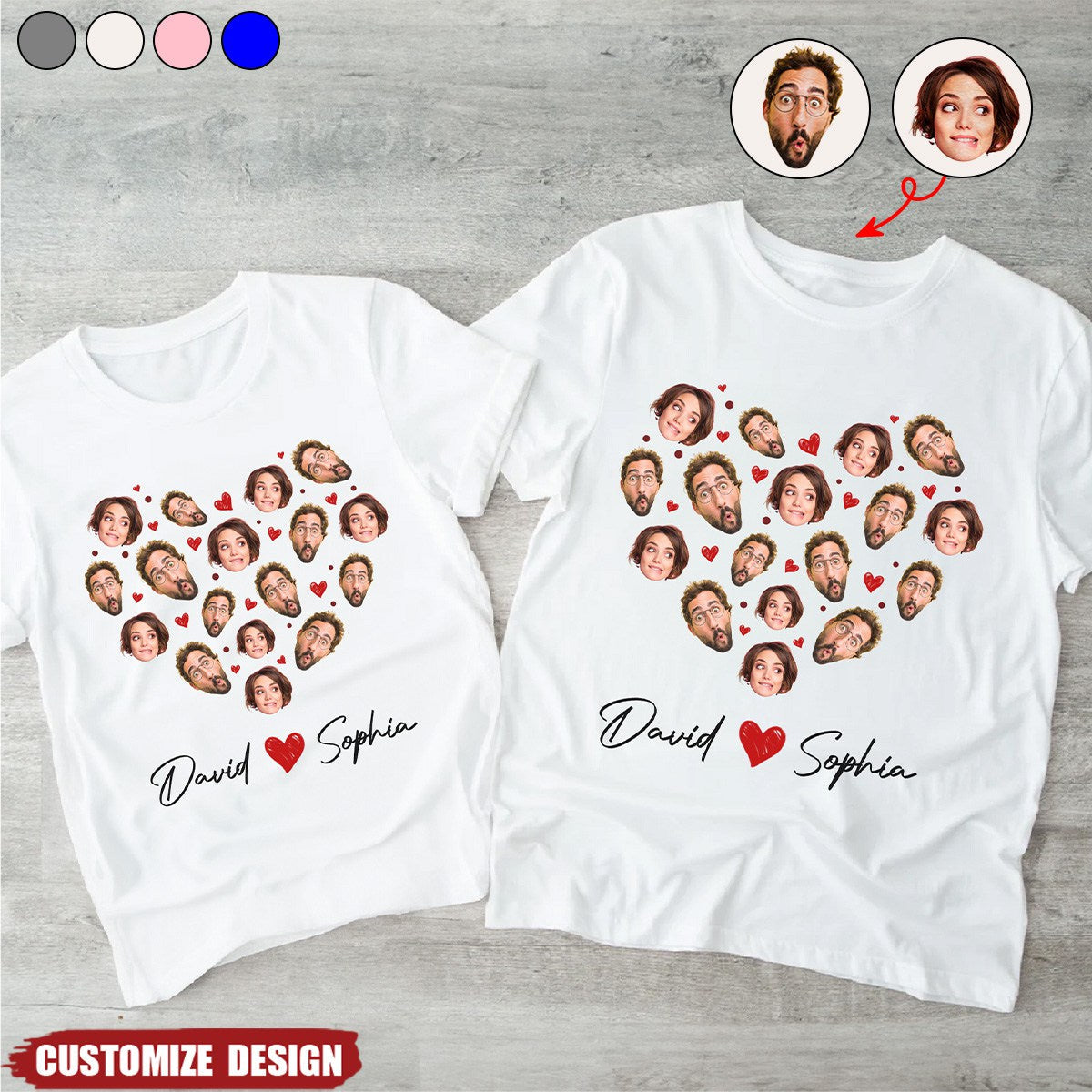 Funny Lover Face - Personalized Photo Shirt