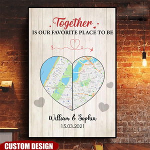 I Love You More Than The Miles Between Us - Personalized Couple Poster