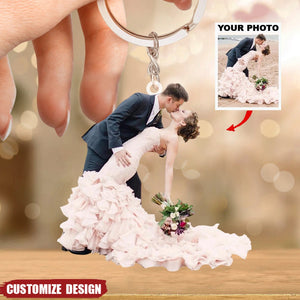 Personalized Couple/Marriage Upload Photo Acrylic Keychain