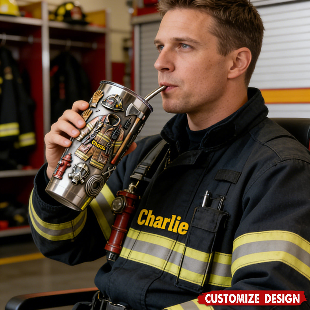 Proud Firefighter - Personalized Firefighter Tumbler