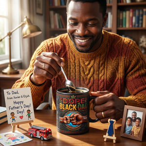 Personalized Dope Black Dad Mug-Gifts For Dads