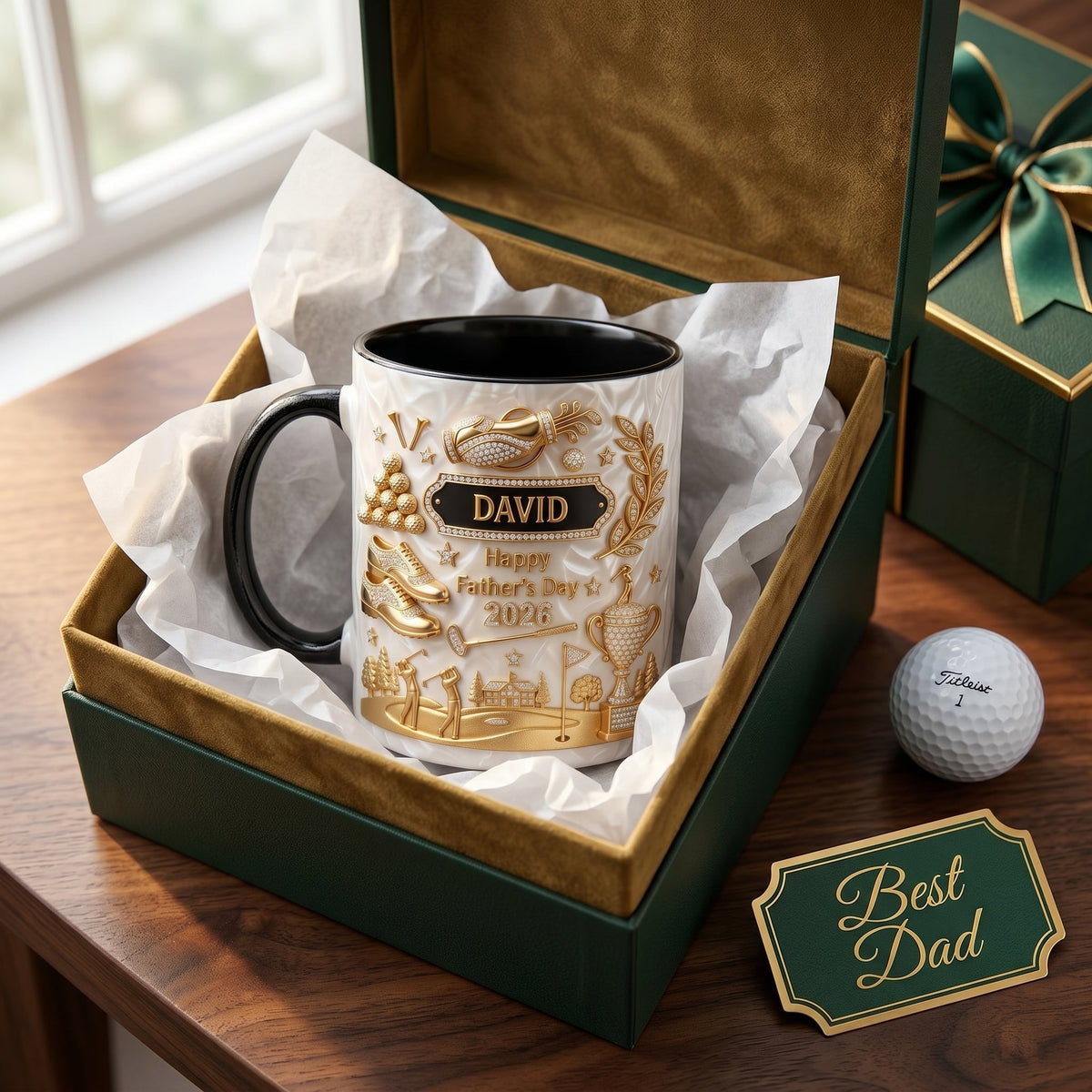 Personalized Golf Ceramic Mug - Father's Day Gift  For Dad Grandpa